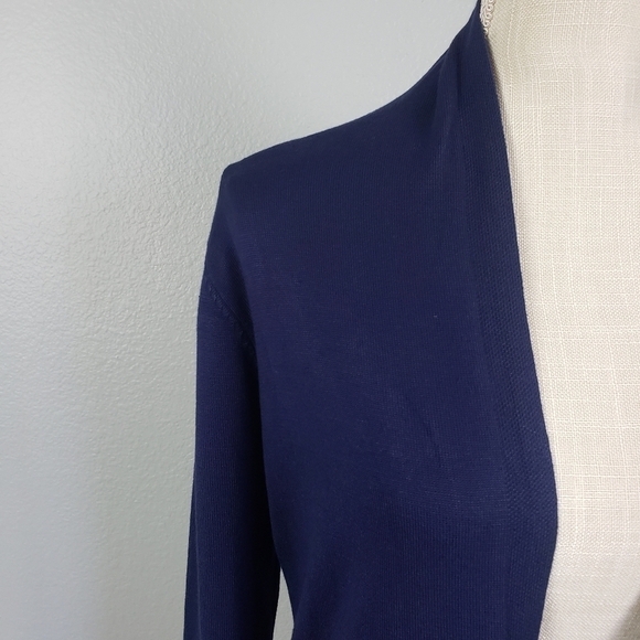 GRACE KARIN Duster Cardigan Sz S Navy Blue Soft Stretchy Normcore - Picture 2 of 7